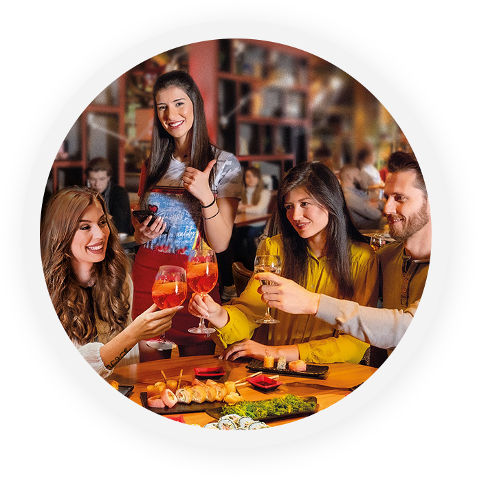 Happy Bar & Grill е верига ежедневни ресторанти, с 27 годишна история, стартираща в навечерието на Коледа 1994 г., като към днешна дата има вече 23 ресторанта Happy Bar & Grill в големите градове и националната пътна мрежа в страната, с наложени стандарти на обслужване и интериор.Веригата е представена и извън страната с 3 ресторанта в Испания, Барселона. През януари 2020 г. открихме първия си ресторант в Лондон на емблематичния Piccadilly Circus.
Благодарение на съчетанието на качество на храна, висок стандарт на обслужване и добавена стойност като забавление и цялостна атмосфера, в България марката Happy Bar & Grill е най-силната в класа си и за 13 поредни години печели наградата Любима марка и за петнадесета поредна година печели наградата на Асоциацията на хотелиерите и ресторантьорите в България за „Най-успешна ресторантска верига”.