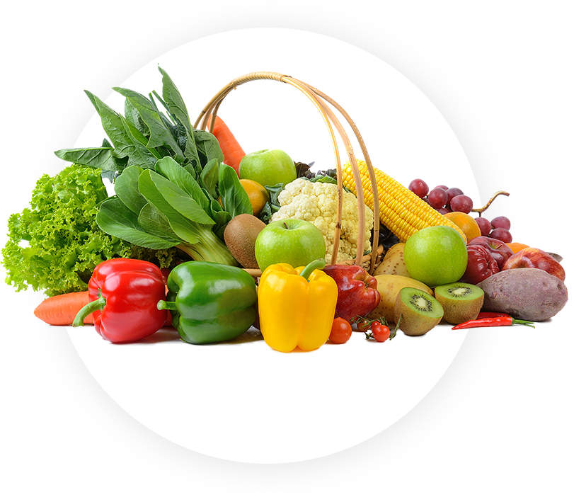 Happy - fresh fruits and vegetables